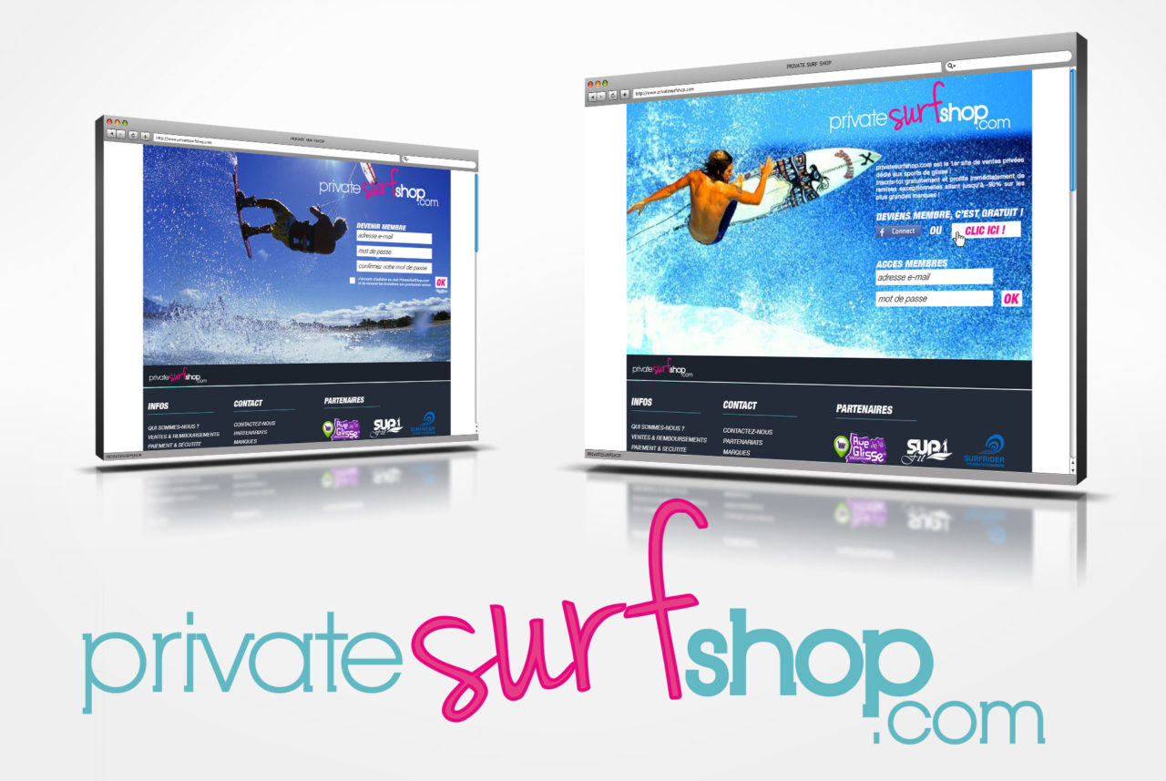 Site web PRIVATE SURF SHOP